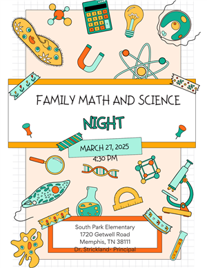 Family Math and Science Night flyer